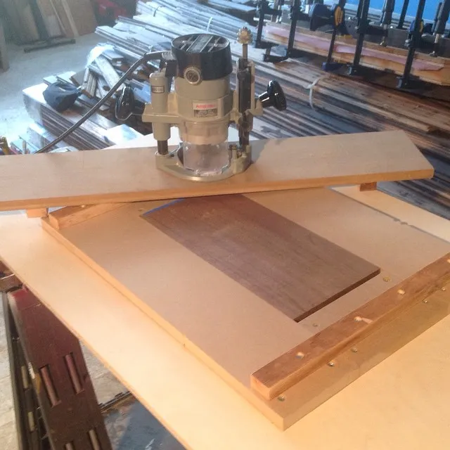 Step 3. Router and jig all set up. Time to make dust.