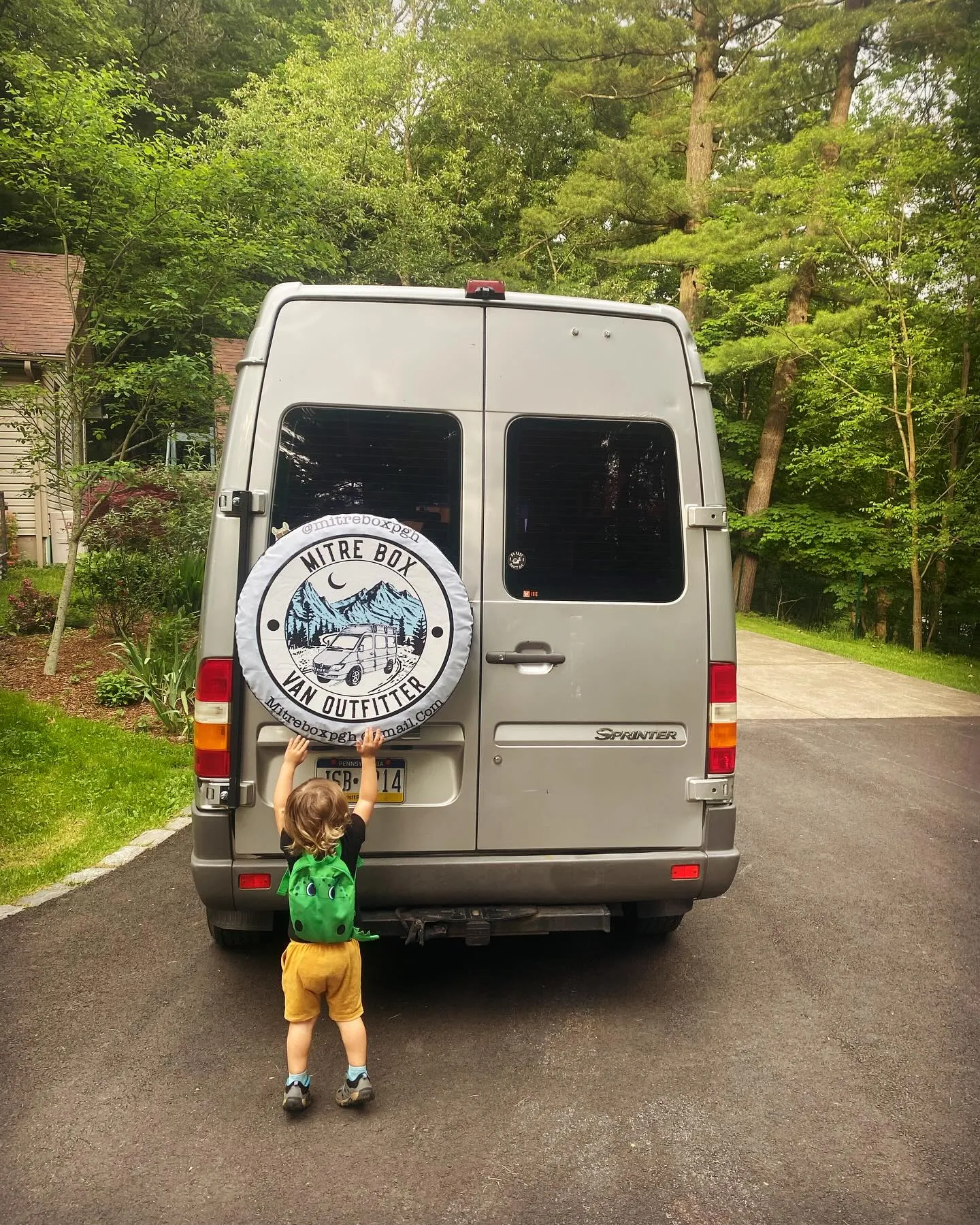 Aza's super excited about our new tire cover! If you see us roaming around the burgh give a shout.